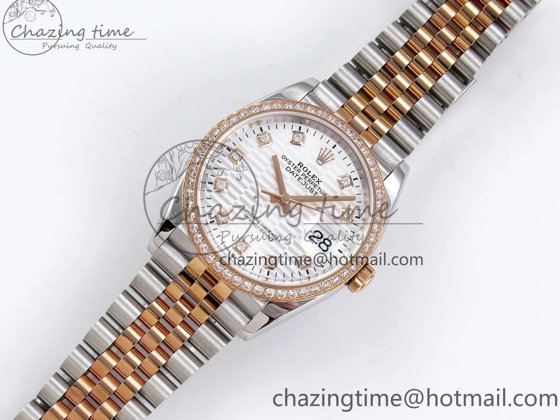 Bracelet Silver 36 Dial Best SS Edition VSF Steel 1:1 904L on 126281rbr Jubilee Textured DateJust VS3235 0216